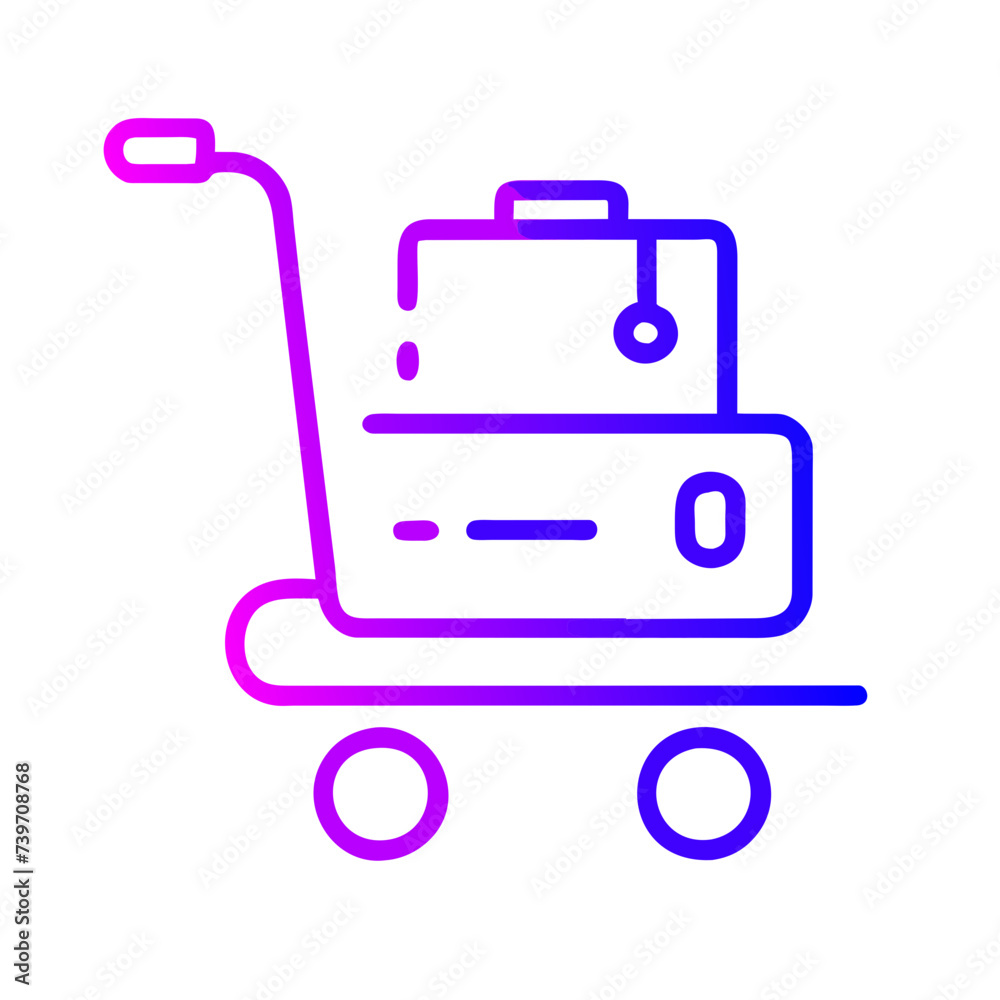Shopping Cart Line Art Icon: Perfect for Apps and Websites Shopping Cart Line Art Icon: Perfect for Apps and Websites