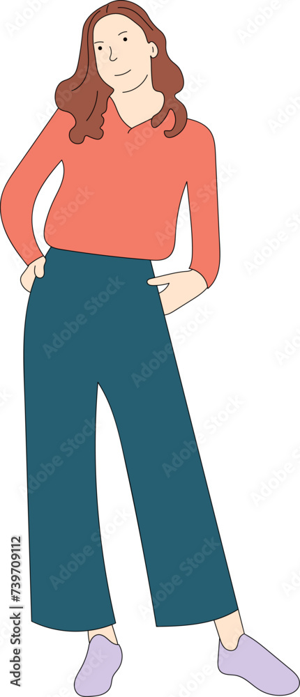 happy girl standing pose happy girl standing pose