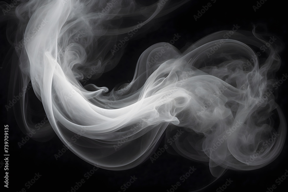 A white smoke abstract with an isolated background