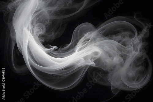 A white smoke abstract with an isolated background