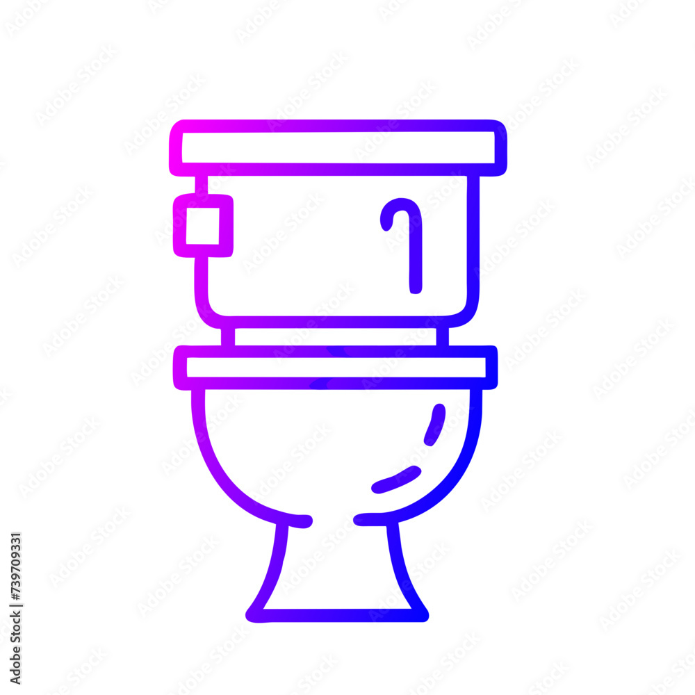 Bathroom Toilet Seat Icon: Flat Symbol for Apps and Websites Bathroom Toilet Seat Icon: Flat Symbol for Apps and Websites