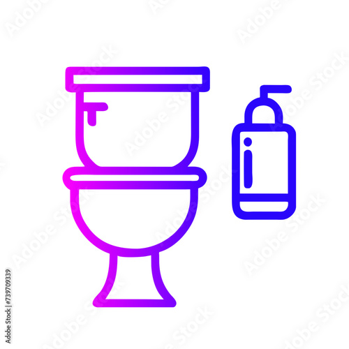 Bathroom Toilet Seat Icon: Flat Symbol for Apps and Websites
