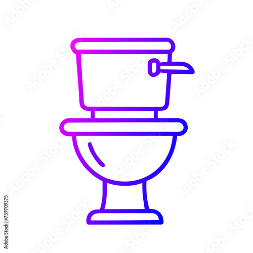 Bathroom Toilet Seat Icon: Flat Symbol for Apps and Websites