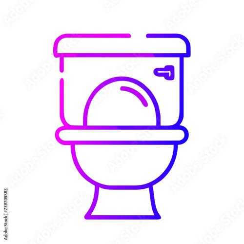 Bathroom Toilet Seat Icon: Flat Symbol for Apps and Websites