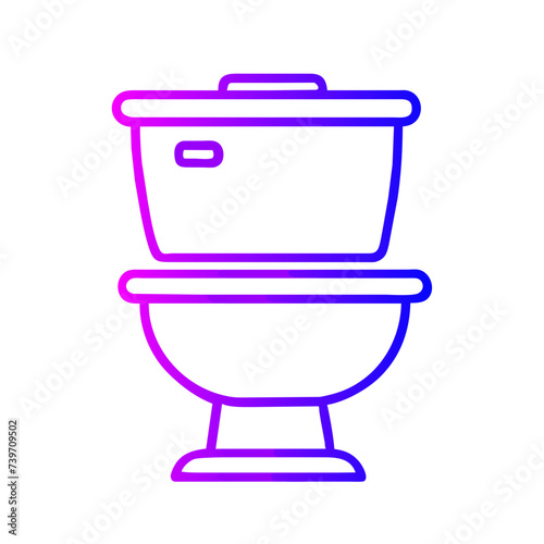 Bathroom Toilet Seat Icon: Flat Symbol for Apps and Websites