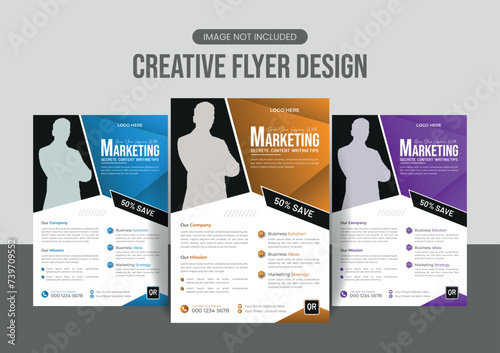 Modern professional corporate flyer and poster design A4 size (ID: 739709552)