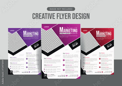 Unique business flyer design in A4 size