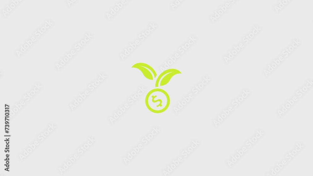 Planting plants in pots with money plant coins. Profit, income, financial success, making money, investment concept. Animated videos. Planting plants in pots with money plant coins. Profit, income, financial success, making money, investment concept. Animated videos.