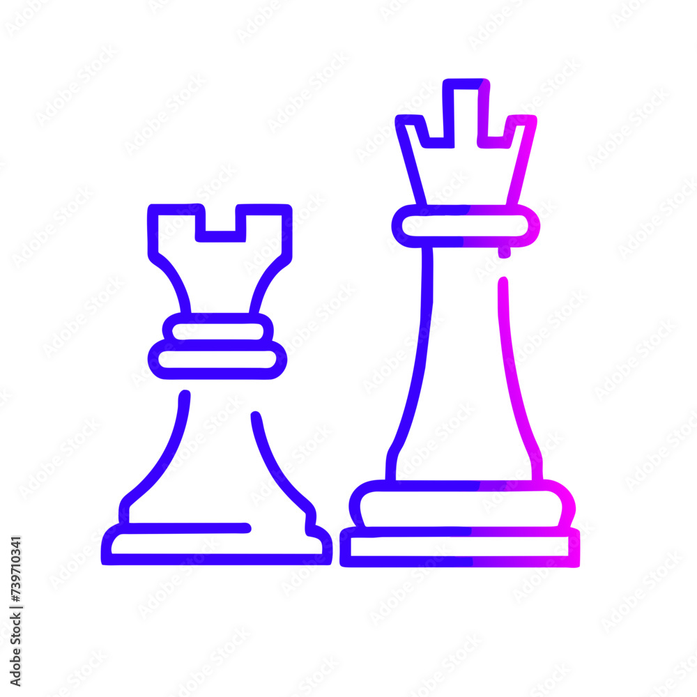 Chess Piece Icon: Symbol of Strategy and Skill Chess Piece Icon: Symbol of Strategy and Skill