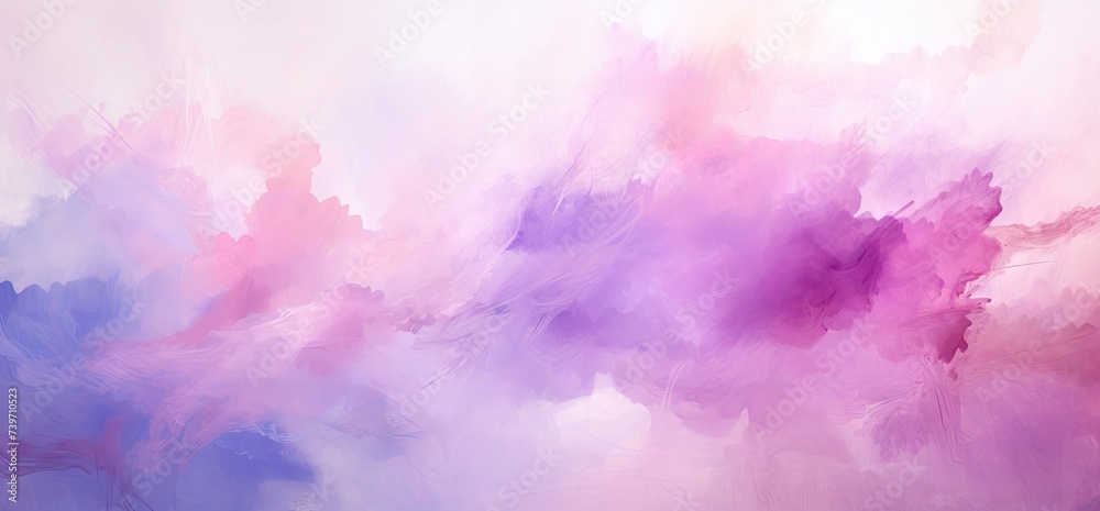 Colorful brush strokes of watercolor paint on white background