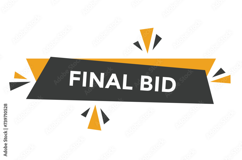 Final bid button web banner templates. Vector Illustration
Final bid button web banner templates. Vector Illustration