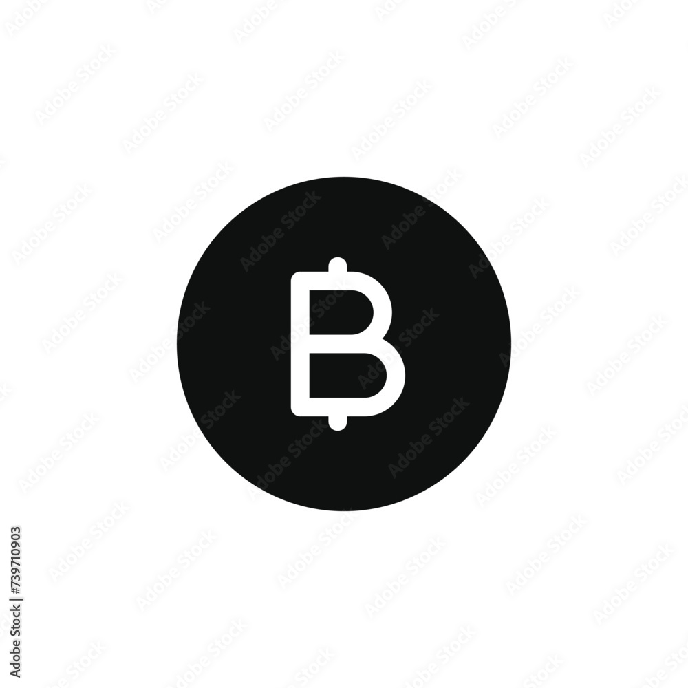 Baht icon isolated on transparent background Baht icon isolated on transparent background
