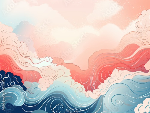 Wave abstract background illustration design