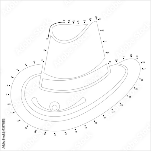 Cowboy Hat Icon Connect The Dots M_2112001