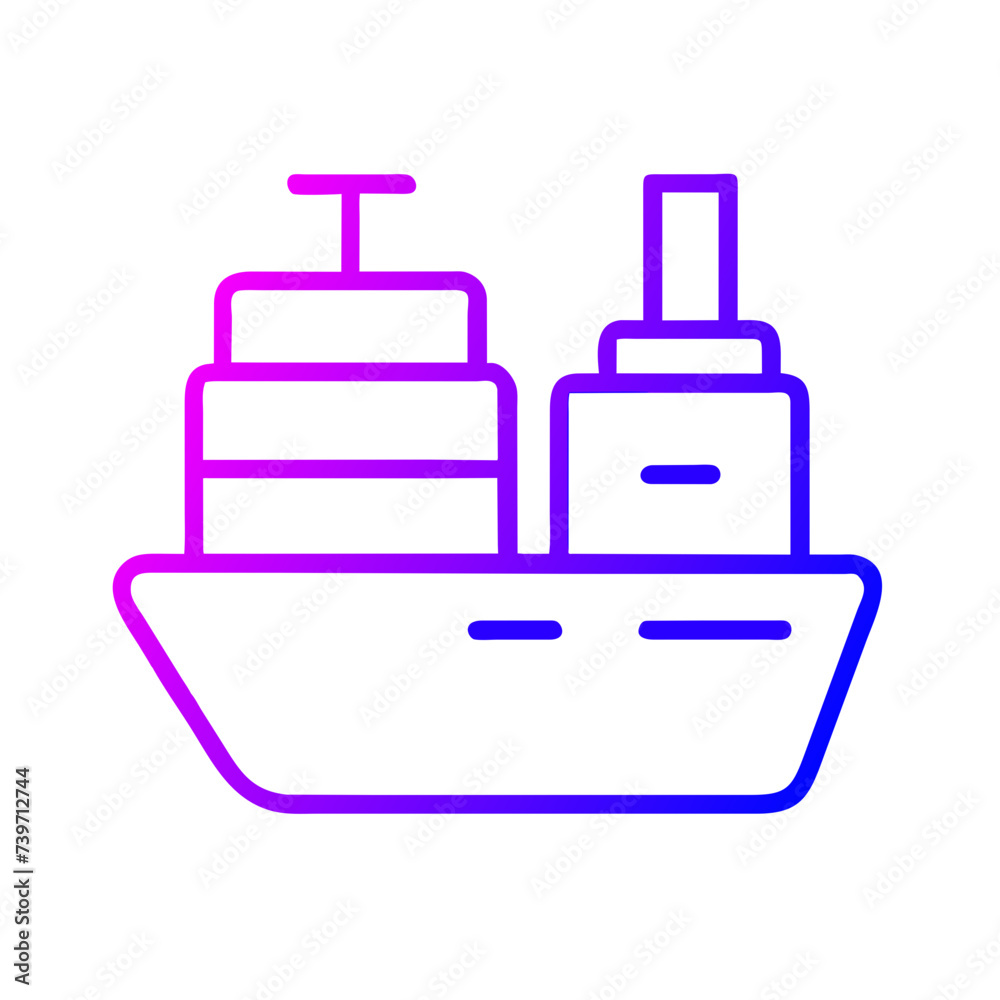 Shipping Ship Icon: Symbol of Transportation and Logistics Shipping Ship Icon: Symbol of Transportation and Logistics