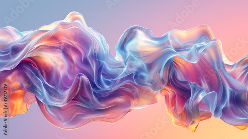 interesting multicolor shapes on a colorful gradient background, illustration design photo