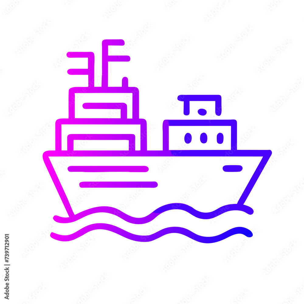 Shipping Ship Icon: Symbol of Transportation and Logistics Shipping Ship Icon: Symbol of Transportation and Logistics