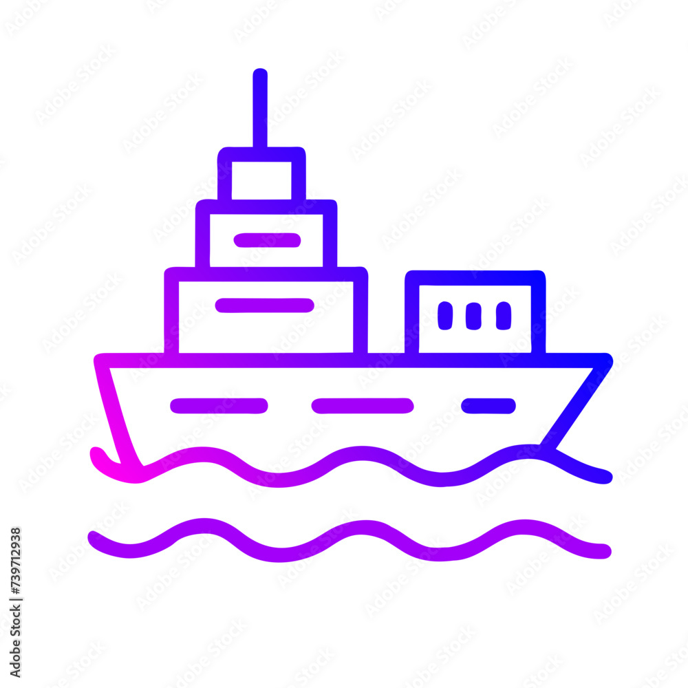 Shipping Ship Icon: Symbol of Transportation and Logistics Shipping Ship Icon: Symbol of Transportation and Logistics
