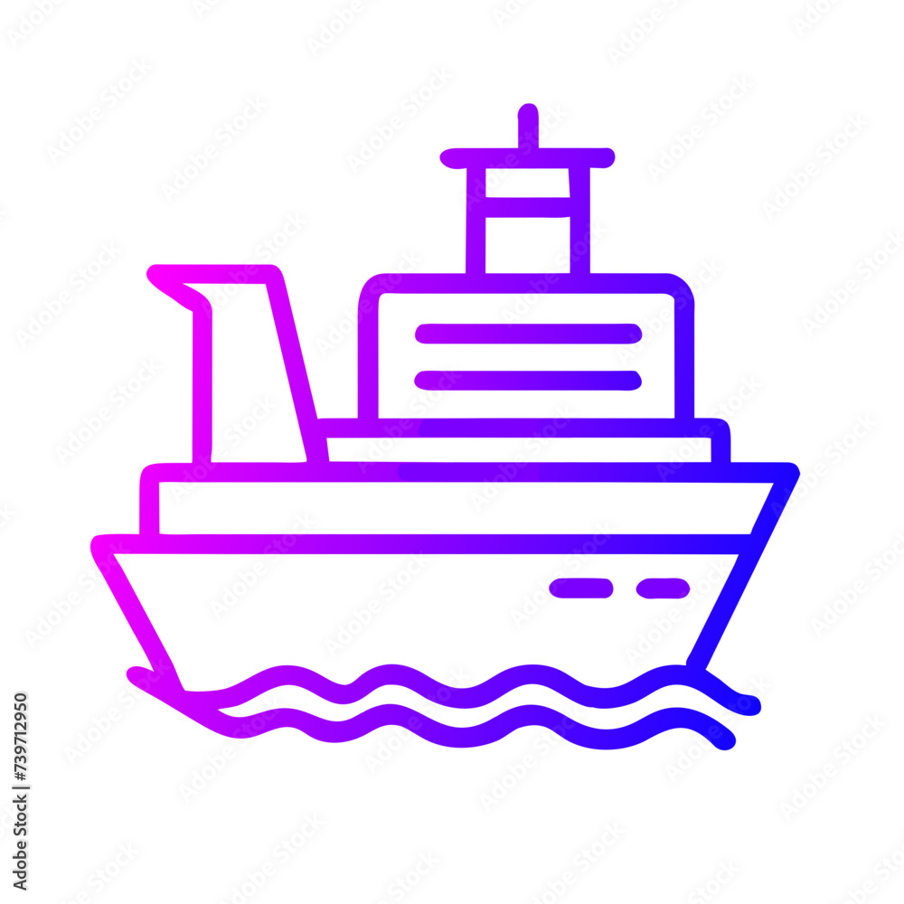Shipping Ship Icon: Symbol of Transportation and Logistics Shipping Ship Icon: Symbol of Transportation and Logistics