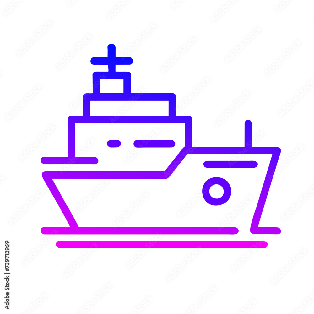 Shipping Ship Icon: Symbol of Transportation and Logistics Shipping Ship Icon: Symbol of Transportation and Logistics