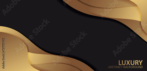 Luxury gold abstract wave design background