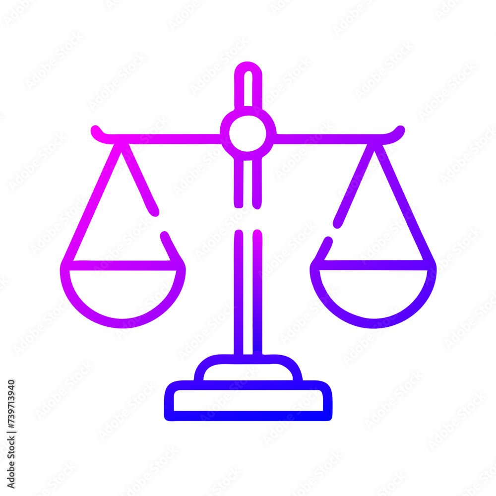 Scale of Justice Flat Icon: Ideal for Apps and Websites Scale of Justice Flat Icon: Ideal for Apps and Websites
