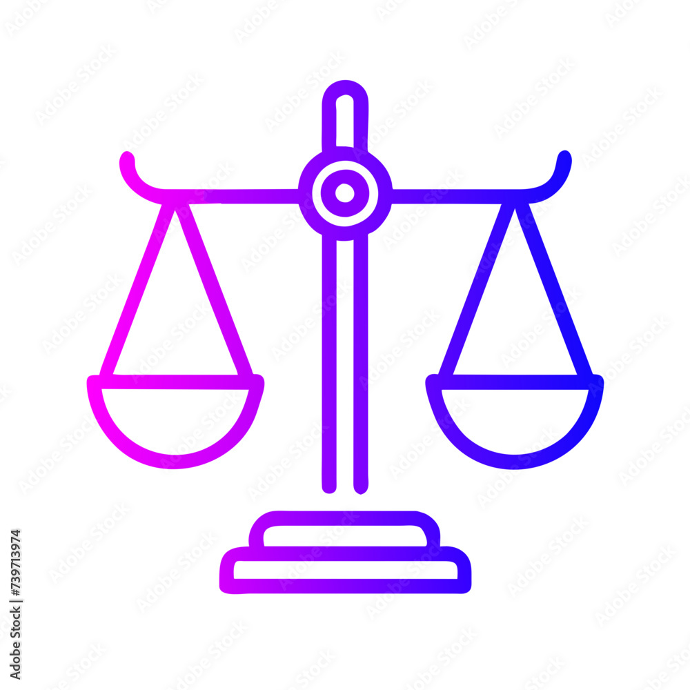 Scale of Justice Flat Icon: Ideal for Apps and Websites Scale of Justice Flat Icon: Ideal for Apps and Websites