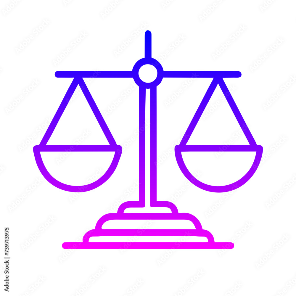 Scale of Justice Flat Icon: Ideal for Apps and Websites Scale of Justice Flat Icon: Ideal for Apps and Websites