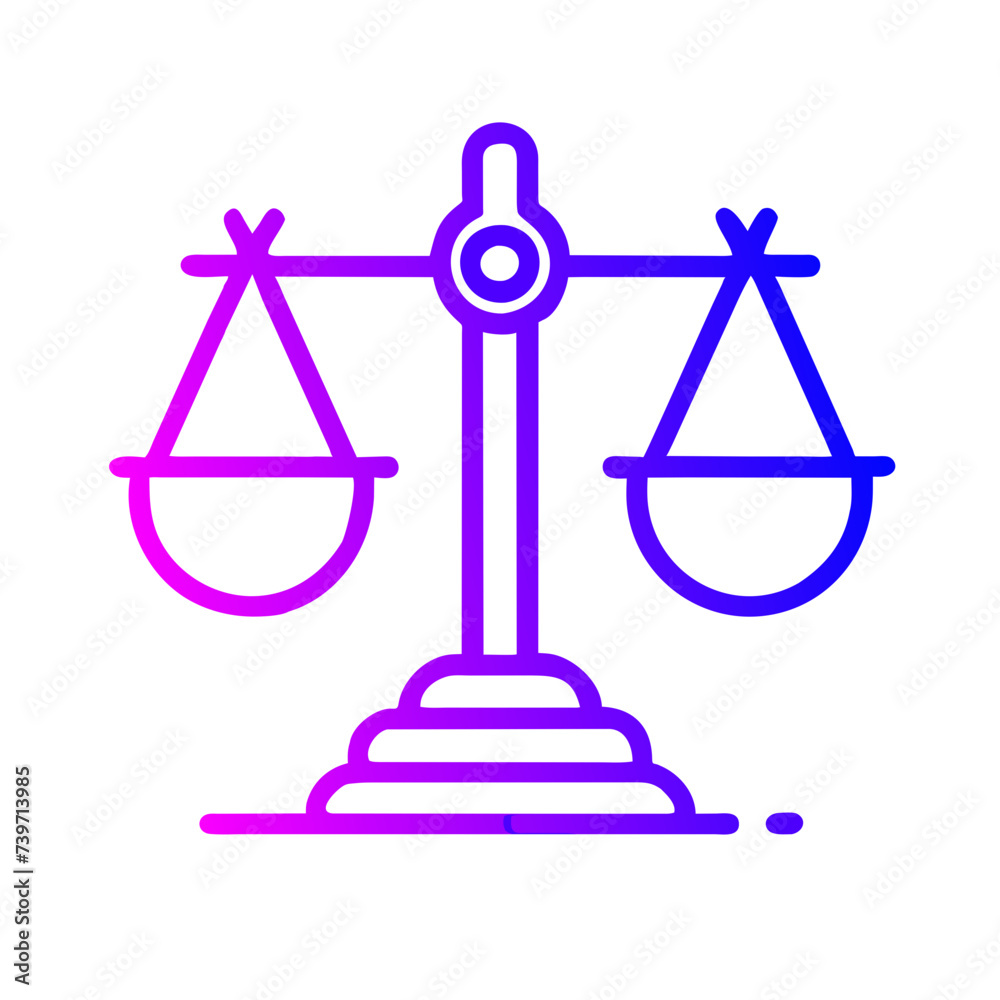 Scale of Justice Flat Icon: Ideal for Apps and Websites Scale of Justice Flat Icon: Ideal for Apps and Websites