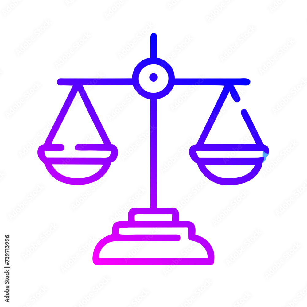 Scale of Justice Flat Icon: Ideal for Apps and Websites Scale of Justice Flat Icon: Ideal for Apps and Websites
