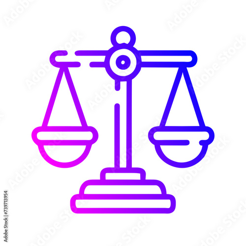 Scale of Justice Flat Icon: Ideal for Apps and Websites