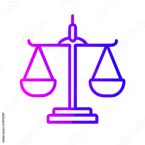 Scale of Justice Flat Icon: Ideal for Apps and Websites