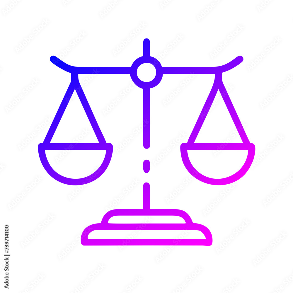 Scale of Justice Flat Icon: Ideal for Apps and Websites Scale of Justice Flat Icon: Ideal for Apps and Websites