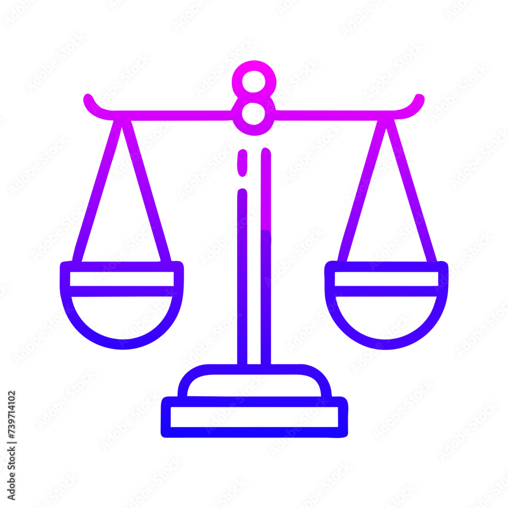 Scale of Justice Flat Icon: Ideal for Apps and Websites Scale of Justice Flat Icon: Ideal for Apps and Websites