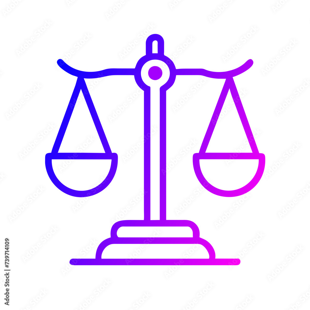 Scale of Justice Flat Icon: Ideal for Apps and Websites Scale of Justice Flat Icon: Ideal for Apps and Websites