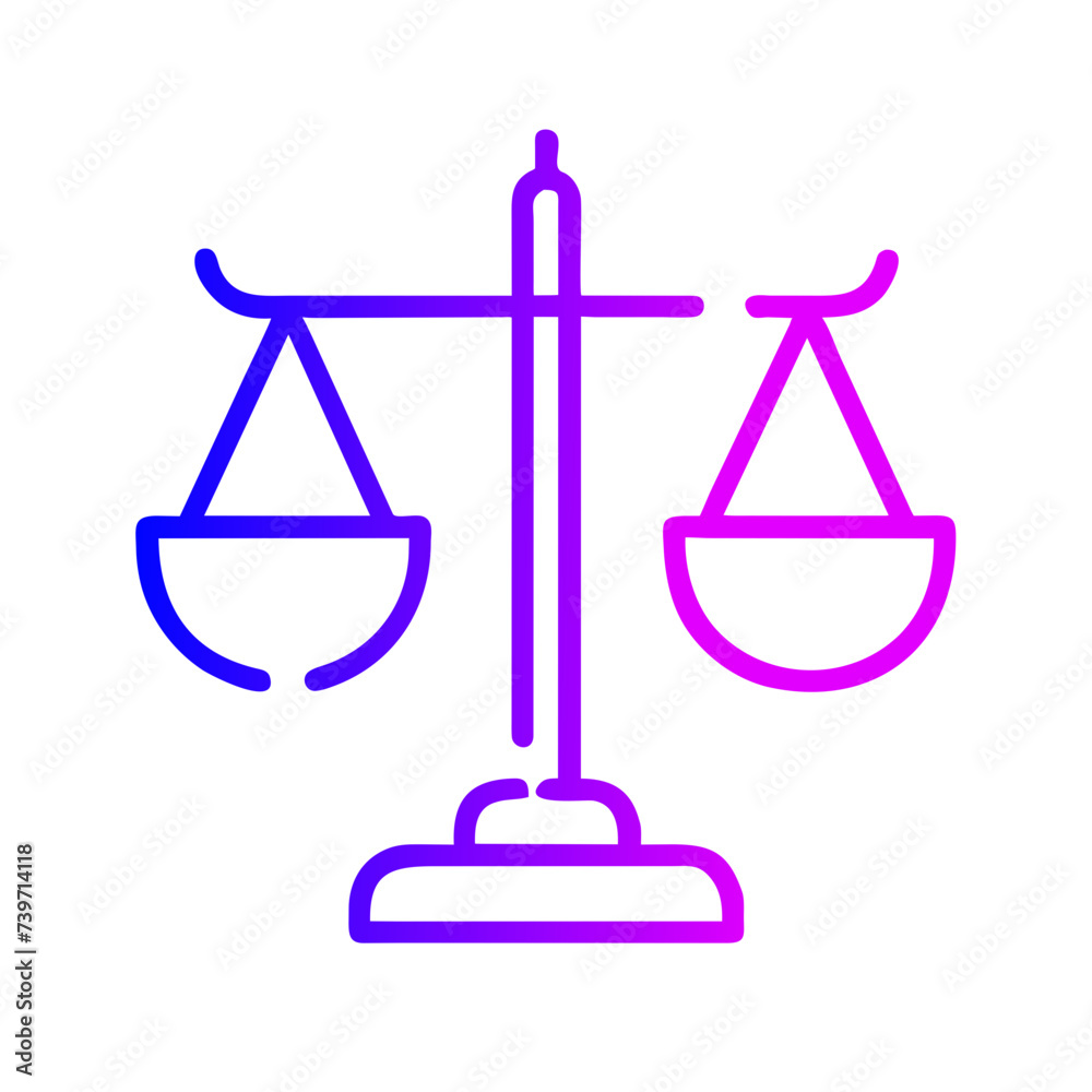 Scale of Justice Flat Icon: Ideal for Apps and Websites Scale of Justice Flat Icon: Ideal for Apps and Websites