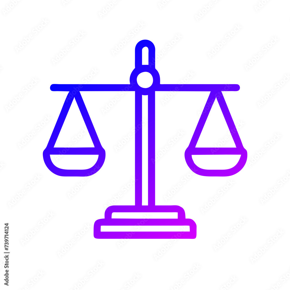 Scale of Justice Flat Icon: Ideal for Apps and Websites Scale of Justice Flat Icon: Ideal for Apps and Websites