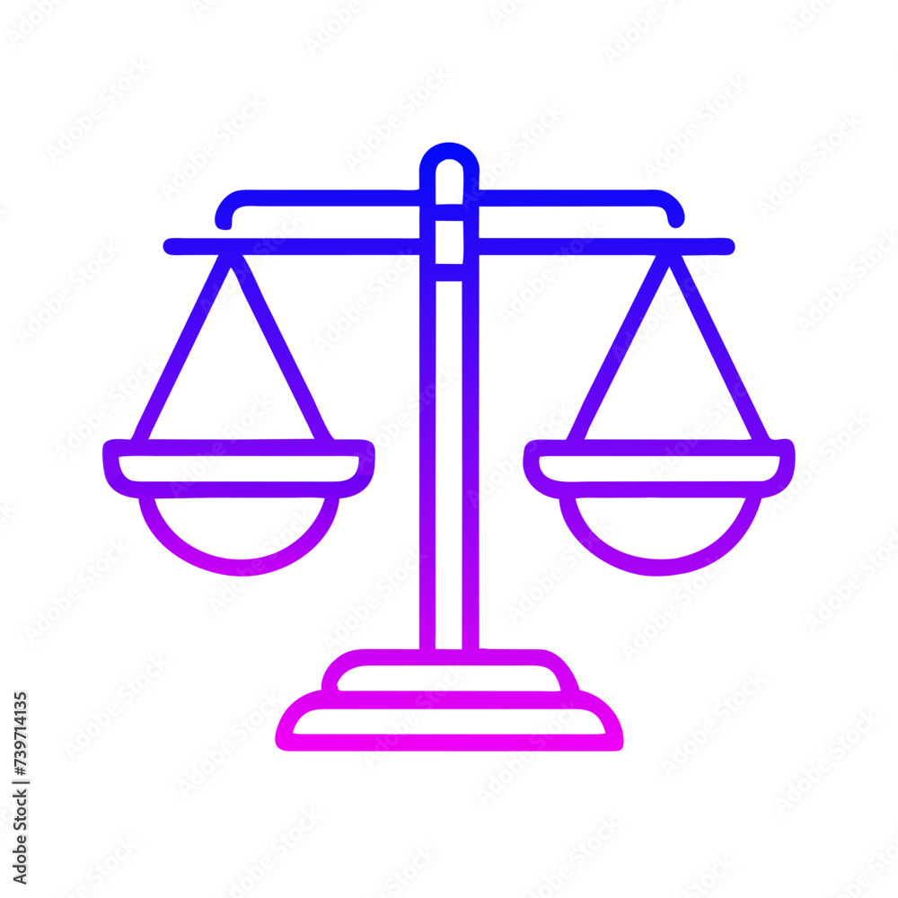 Scale of Justice Flat Icon: Ideal for Apps and Websites Scale of Justice Flat Icon: Ideal for Apps and Websites