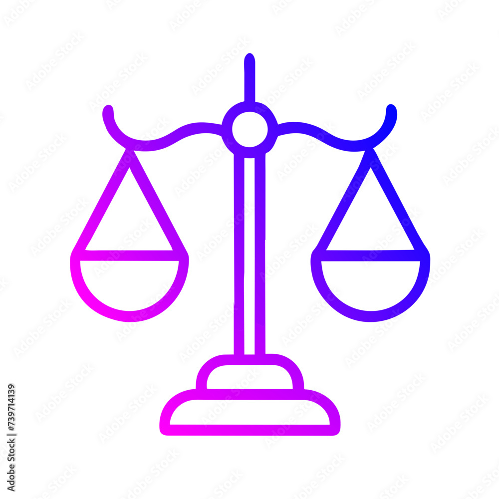 Scale of Justice Flat Icon: Ideal for Apps and Websites Scale of Justice Flat Icon: Ideal for Apps and Websites