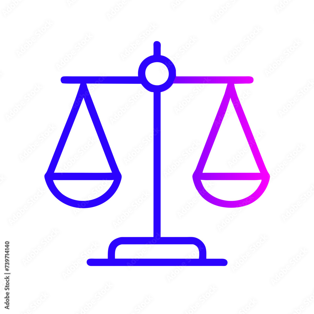 Scale of Justice Flat Icon: Ideal for Apps and Websites Scale of Justice Flat Icon: Ideal for Apps and Websites