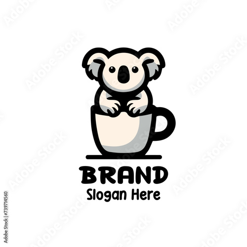 Photography Koala Coffee Logo - Vector