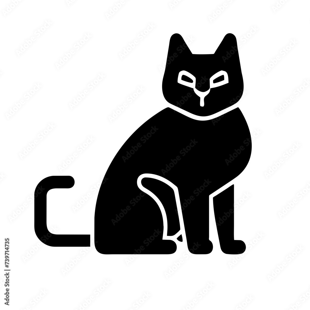 Cat Silhouette Icon: Simple and Elegant Representation of a Feline Figure
Cat Silhouette Icon: Simple and Elegant Representation of a Feline Figure