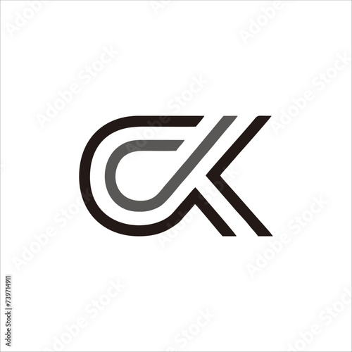 Print design the letter CK logo for your brand and company name