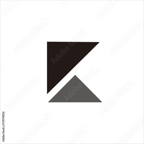 Print design the letter K logo for your brand and company name