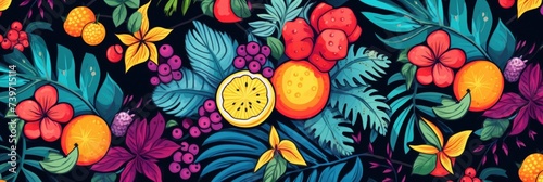 Summer pattern with fruits © Aida