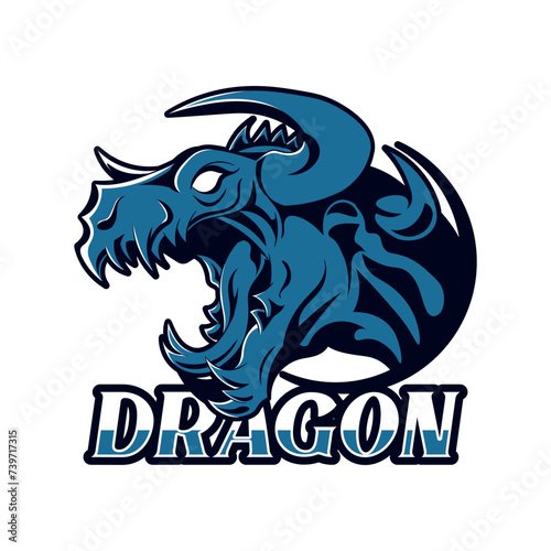 Dragon Esports Mascot Logo Design