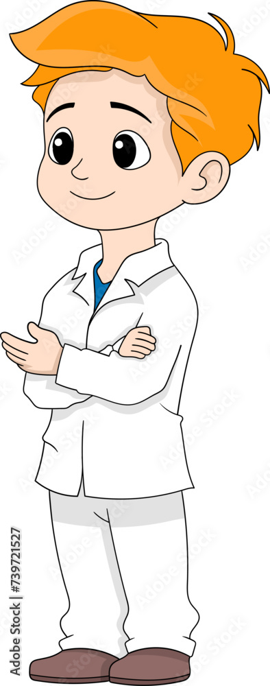 health cartoon doodle illustration, a male doctor is standing and conveying a healthy way of life health cartoon doodle illustration, a male doctor is standing and conveying a healthy way of life
