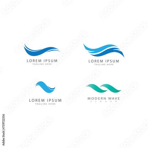 Wave logo vector element symbol design © evandri237@gmail