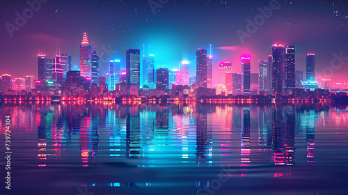 night city skyline © Tri_Graphic_Art