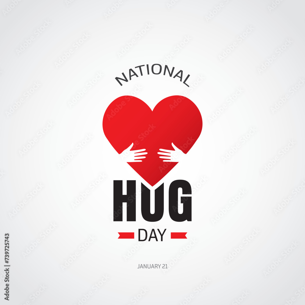 National hug day vector illustration. Hug Day themes design concept with flat style vector illustration. Suitable for greeting card, poster and banner. Suitable for business asset design